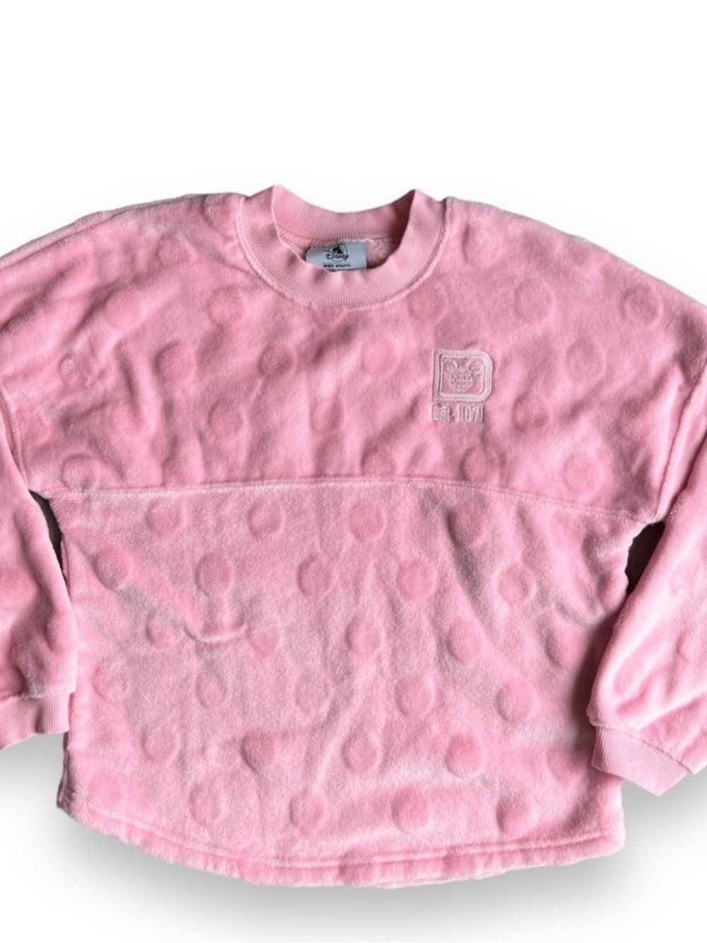 Disney World Fleece Spirit Jersey Piglet Pink Polka Dots WDW Sweatshirt